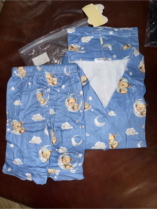 Ekouaer Other - women’s Blue Teddy Moon Pajama Set